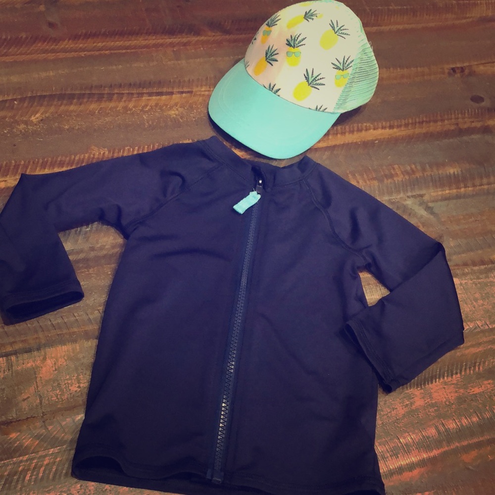 Cat and jack Rash Guard and Pineapple Hat